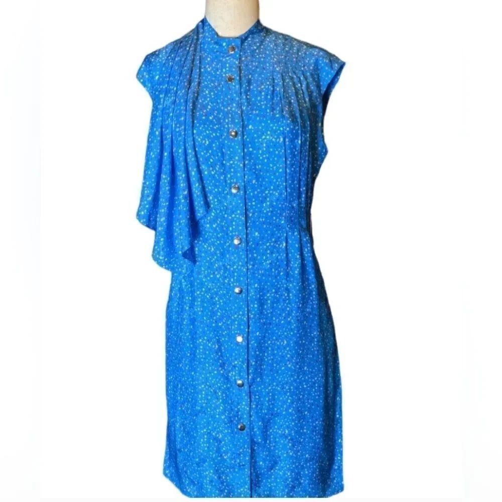 NWT COACH Dotted Sleeveless 100% silk dress Size 00